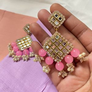 Pink Kundan earring ❤️