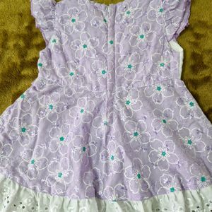 Lavender/White Baby Dress