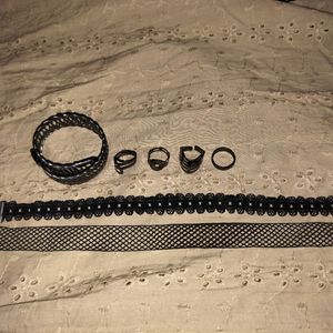 Grunge Jewellery Set (Gun Metal)