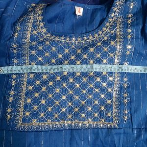 Blue Silvery Kurta