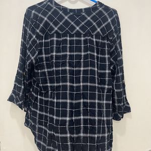 Black checkered top