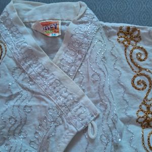 Young Boy's Cotton Kurta Dhoti...