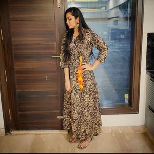 Printed Long Kurta Dress