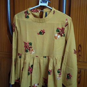 Mustard Color Full sleeved Tunic