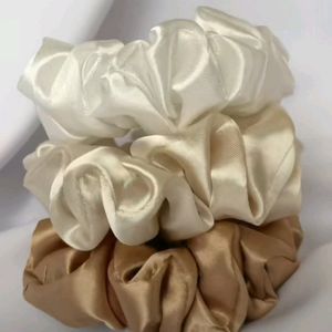 3 Satin Scrunchies