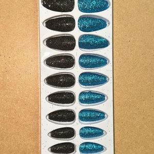 Shimmer Pressed Glitter Artificial Nails