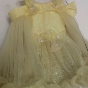 Party Wear Yellow Frock