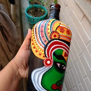 Handpainted Kathakali Bottle Art