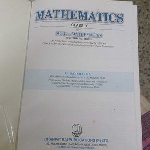 RD Sharma Mathmatics Side Book( 2023-2024 Addition