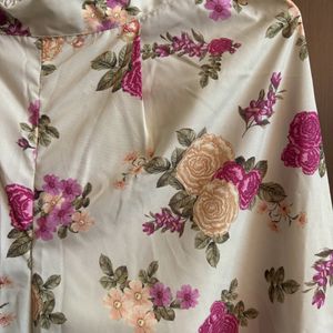 Floral Print Kaftan Size With Pants