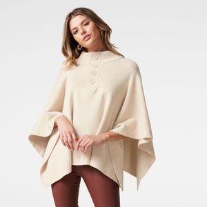 Forever New Jade Button Collar Poncho