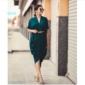 Elegant Dark Green Colour Dress