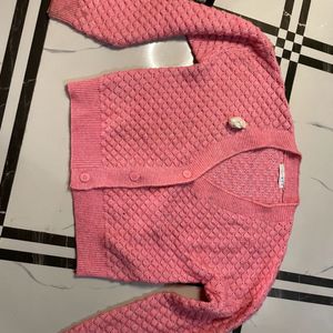 Totally New Cute Pink Baggy Cardigan