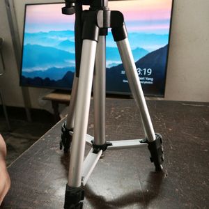 Heavy Tripod Silver With Mobile Holder Camera Extd