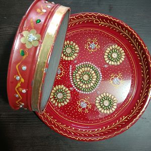 Karwa Chauth Pooja Thali And Chalni Both