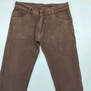 CHOCOLATE STRAIGHT FIT JEANS FOR MEN