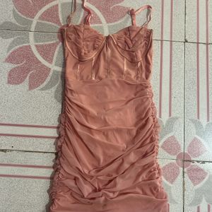 Peach Bodycon Dress