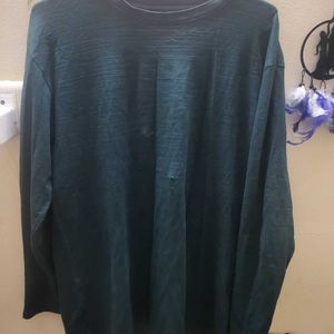 Zara Authentic Full Sleeve Bottle Green Tshirt