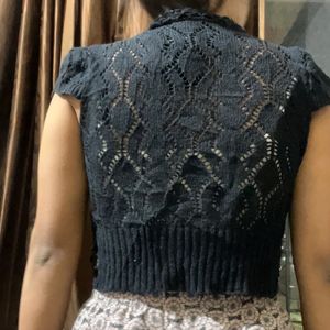 Black Crochet Jacket