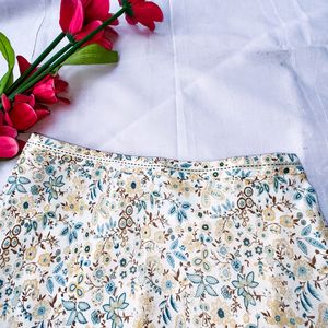 White Floral Skirt