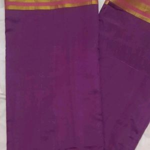 Purple Silk Saree