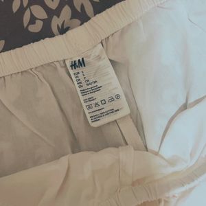 H&M White Shorts For Women