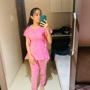 Pink Affordable Night Suit