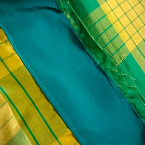 Green Nd Yellow Silk Saree