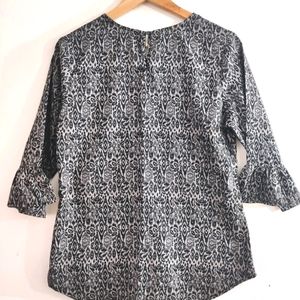 Easybuy Black Printed Top ( Women)