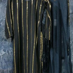 Black Kurta With Dupatta