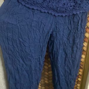 Blue Cotton Jump Suit