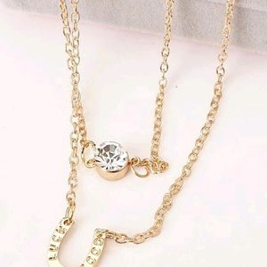 Western Imitation Necklace For Women With U Pendant