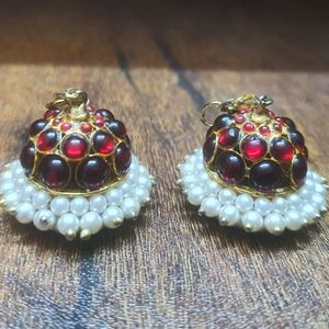 Jhumki Kemp Temple Jewellery