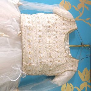 White Lehnga Choli With Dupatta