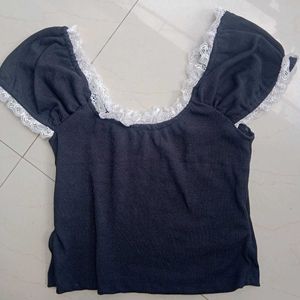 Stylish Designer Lace Crop Top