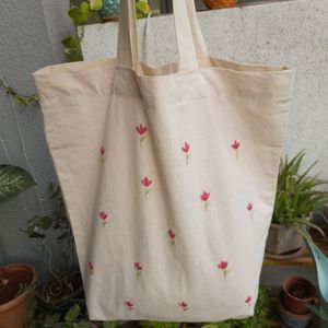 Tote Bag | Hand Embroidered | Floral