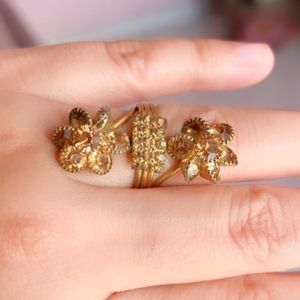 Combo Rings For Women’s (Green,blue,golden,white)