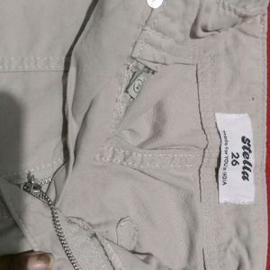 Stella Off White Adjustable Waist Cargo