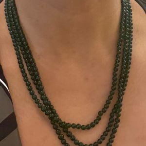 Semi Precious, Green Stone Necklace,