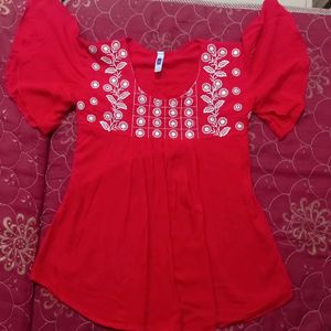 L-sized Red Colour Tunic