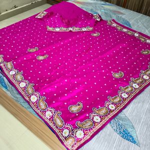 Rani Pink Sari With Blouse