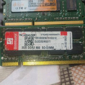 DDR2 And Ddr3 Ram Laptop