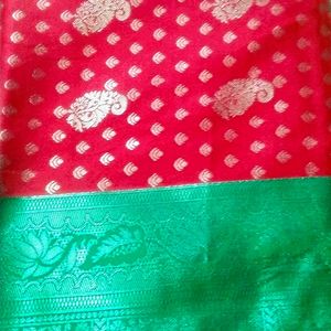 Green And Red Saree....❤️🫶