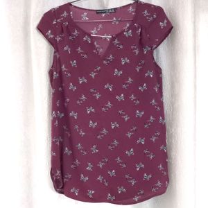 Purple Butterfly Top For Women