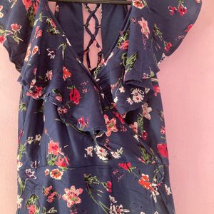 AJIO Floral Mini Dress