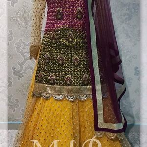 Bandhej And Net Lehenga Choli