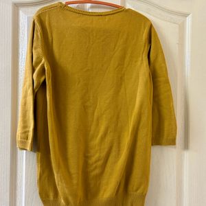 Fig Yellow Knitted Sweatshirt