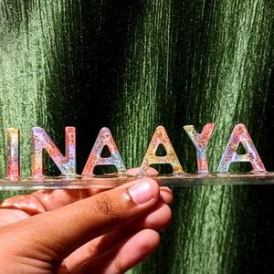 Handmade Resin Name Stand Customized