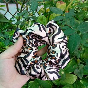 Satin Printed Scrunchies XL Size