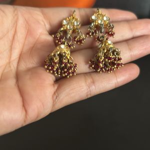 Beautiful  Maroon Jhumka